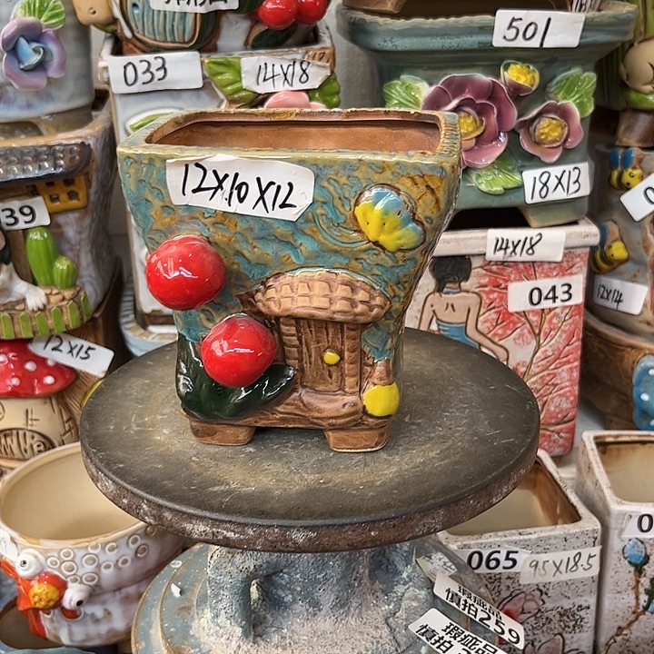 粗陶材质多肉花盆