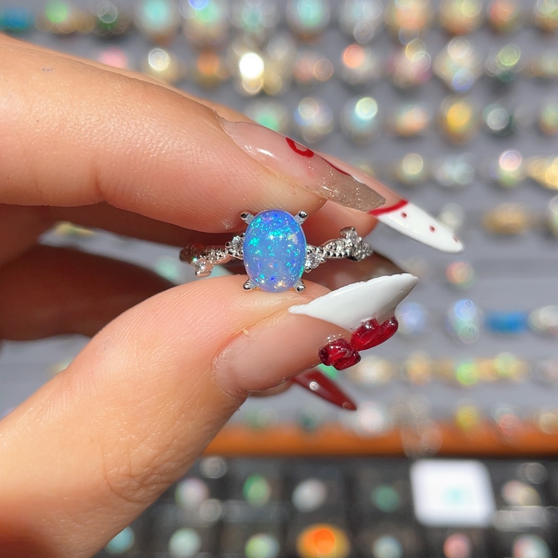 欧泊欧泊戒指银S925镶嵌