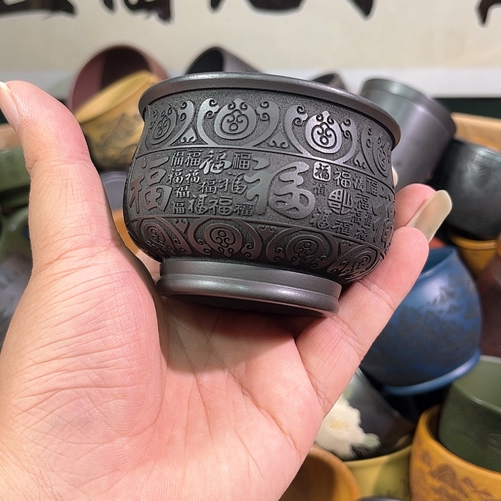 茶杯紫砂全手工紫砂主任杯