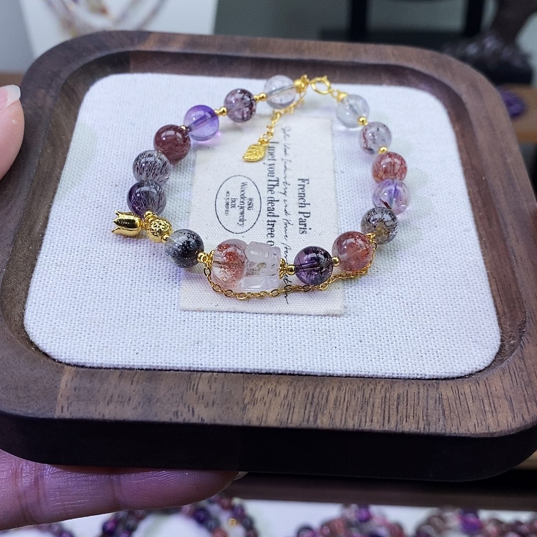 水晶未镶嵌手链貔貅超七链