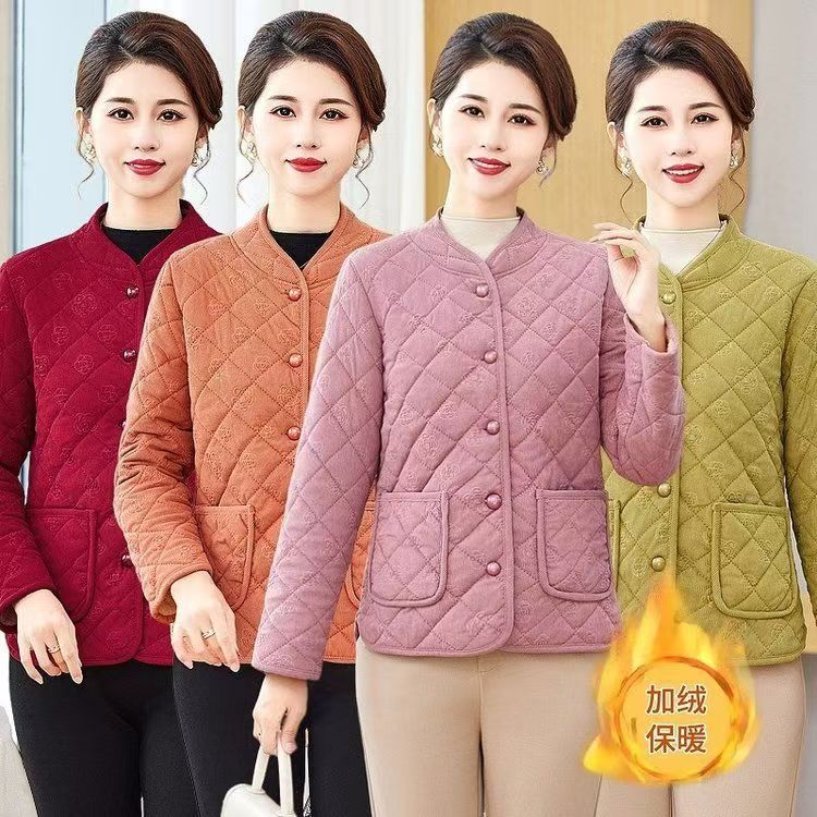 【小领棉服】新款洋气中老年女款冬季立领棉衣棉服保暖棉服外套