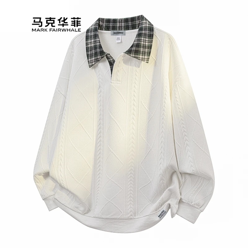 马克华菲秋冬季男款时尚休闲小众宽松时髦翻领质感设计感长袖卫衣