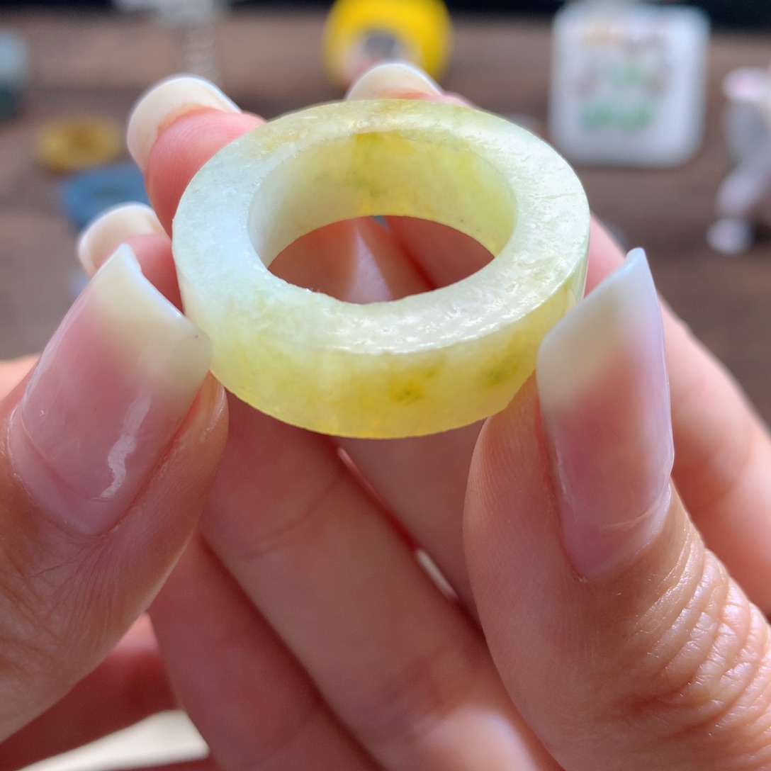 定制翡翠未镶嵌翡翠柠檬黄15-18.5#