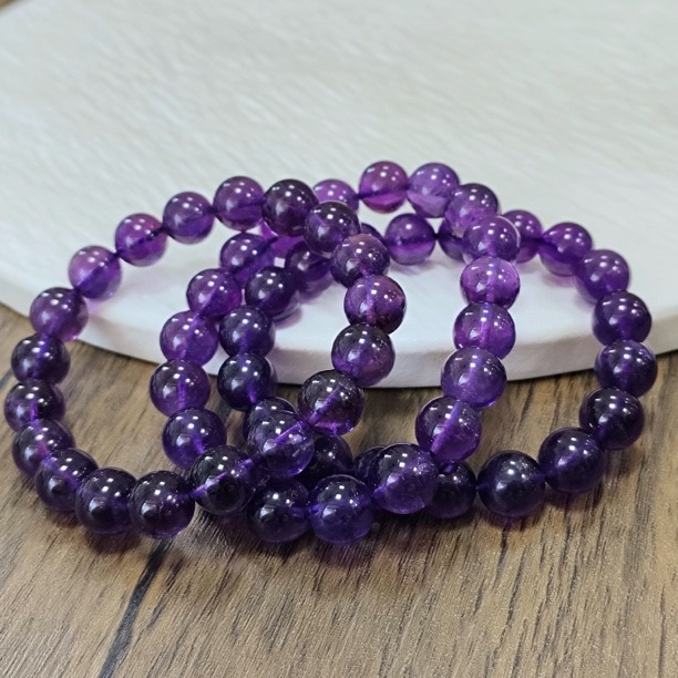 【小院甄选】天然紫水晶单圈手链 多样性发一件 约10mm 2457BB