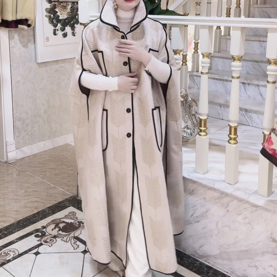 设计师原创针织银线羊毛披肩