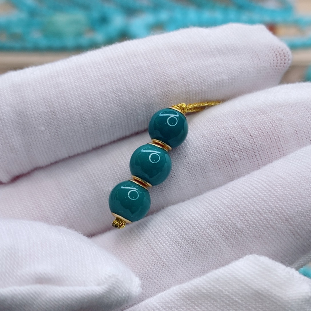 绿松石未镶嵌珠宝奇石7mm