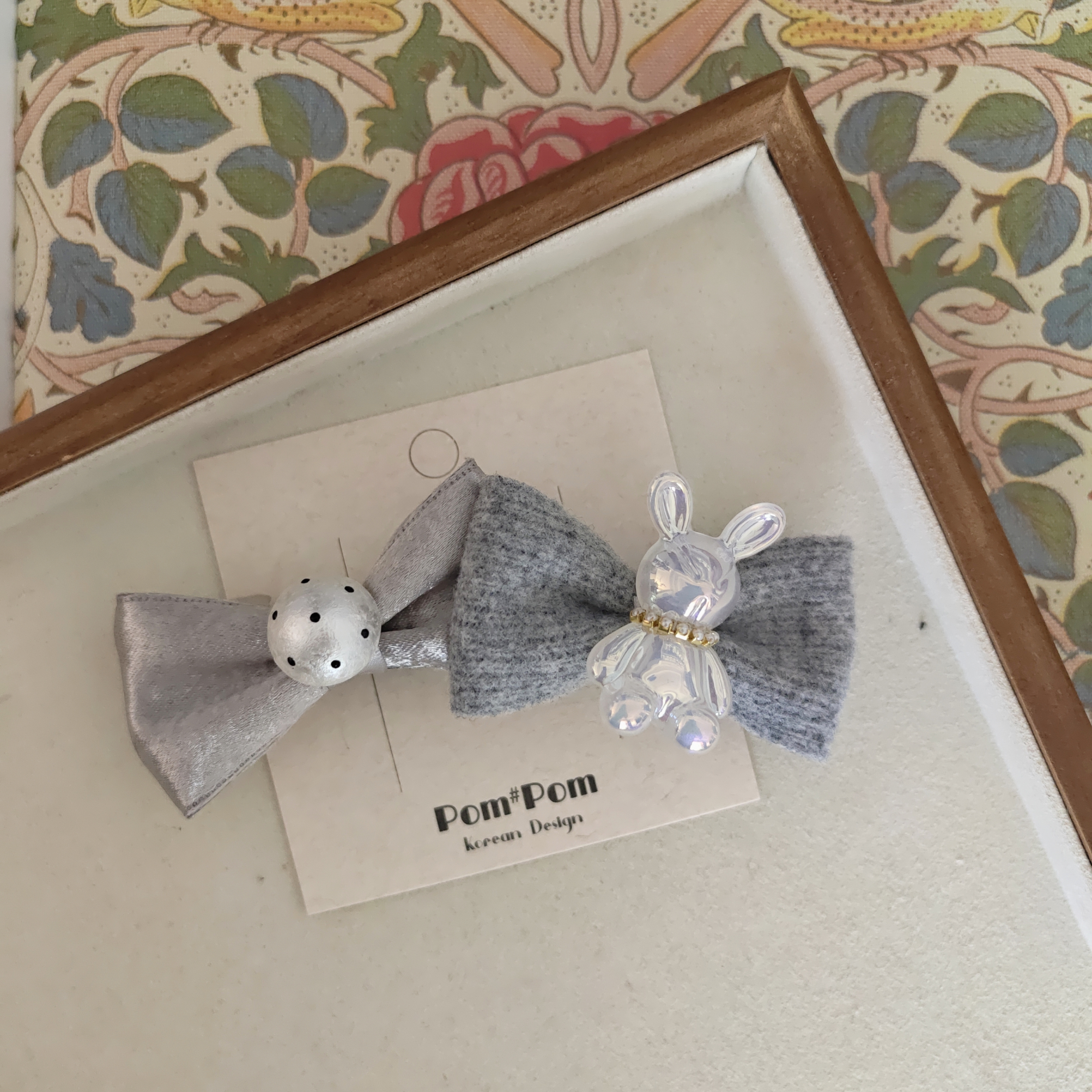 1572小兔弹簧夹发夹（手工微瑕介意勿拍）