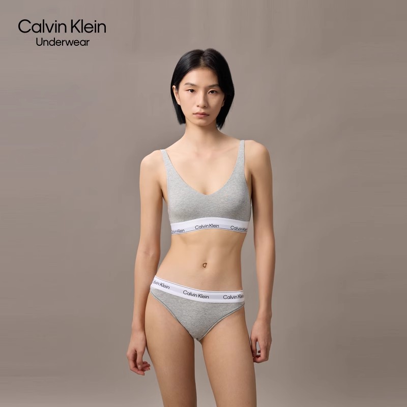 【摩登引力带】CK内衣25秋季女士无钢圈可拆卸三角杯文胸