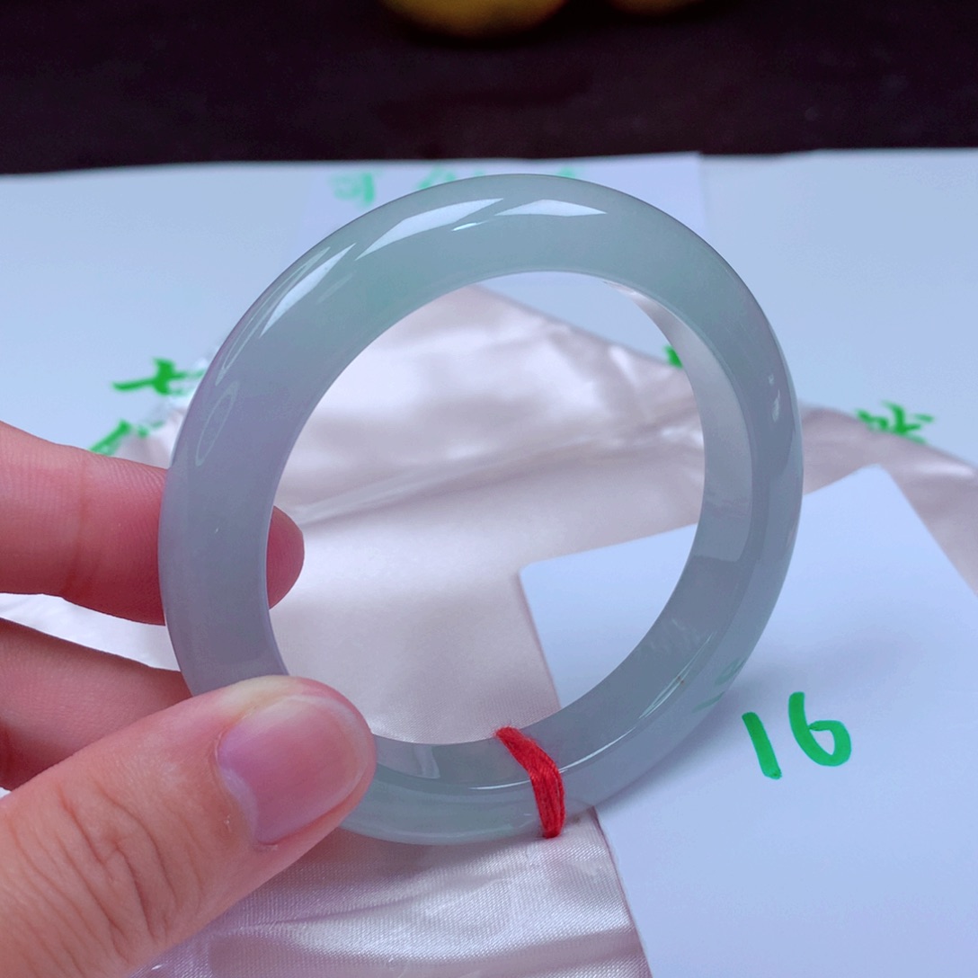 未镶嵌手镯翡翠缅甸天然A货翡翠手镯54.8