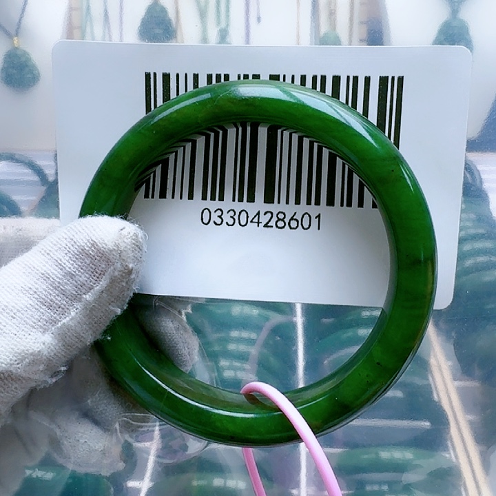 和田玉（碧玉）手镯未镶嵌52