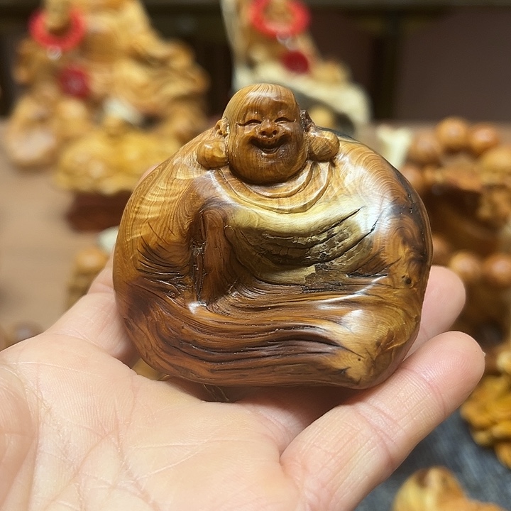 柏木太行崖柏手把摆件