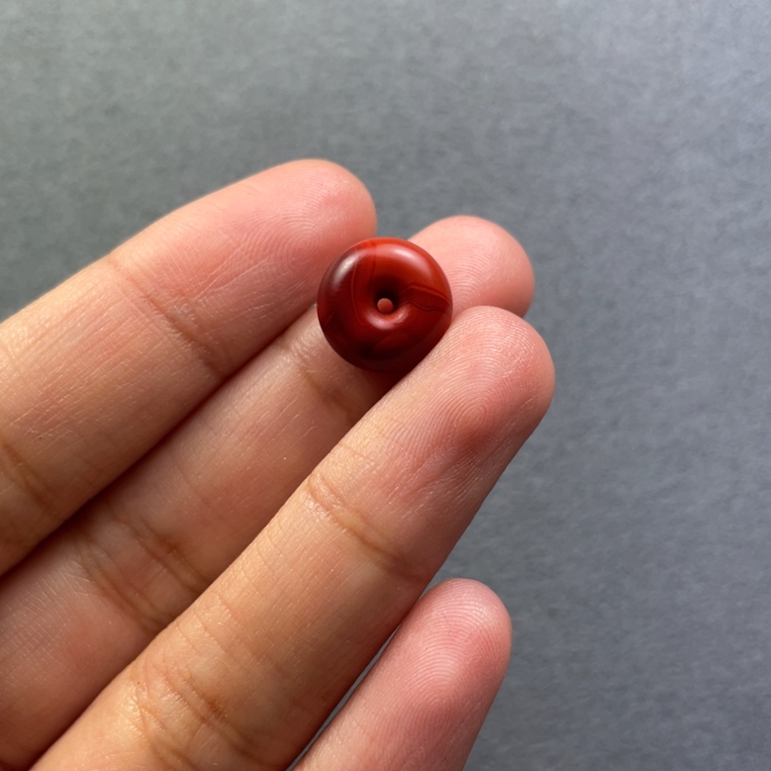 九***人南红玛瑙未镶嵌配饰11.5mm