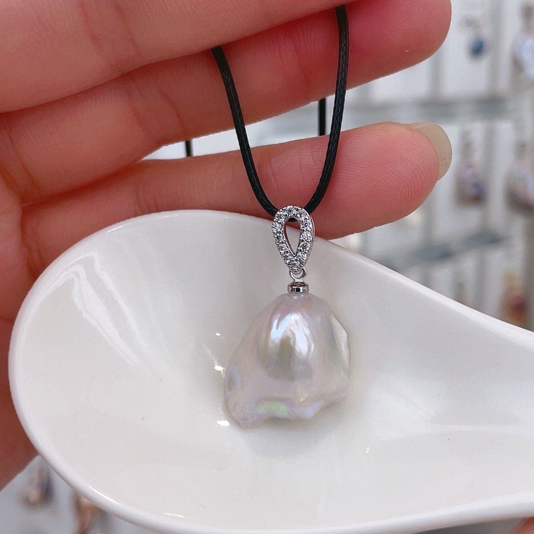 淡水珍珠颈饰银S925镶嵌