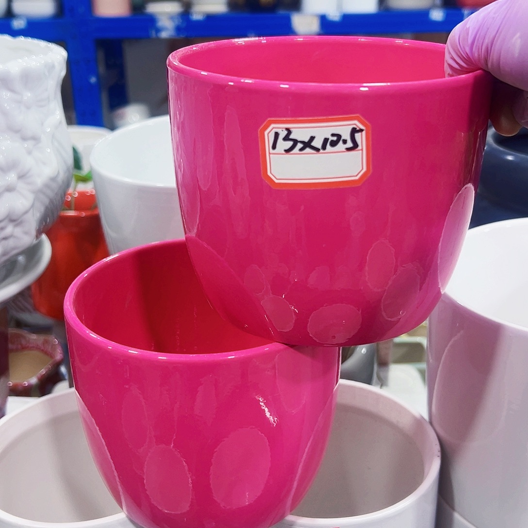 有孔外贸尾单陶瓷花盆凑单10米包邮