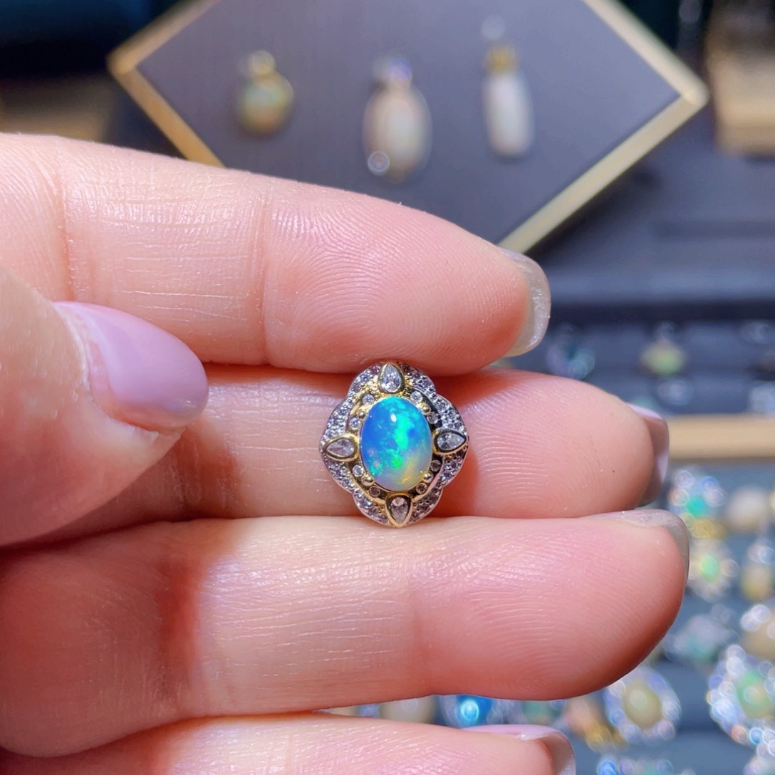 欧泊吊坠〉银S925镶嵌