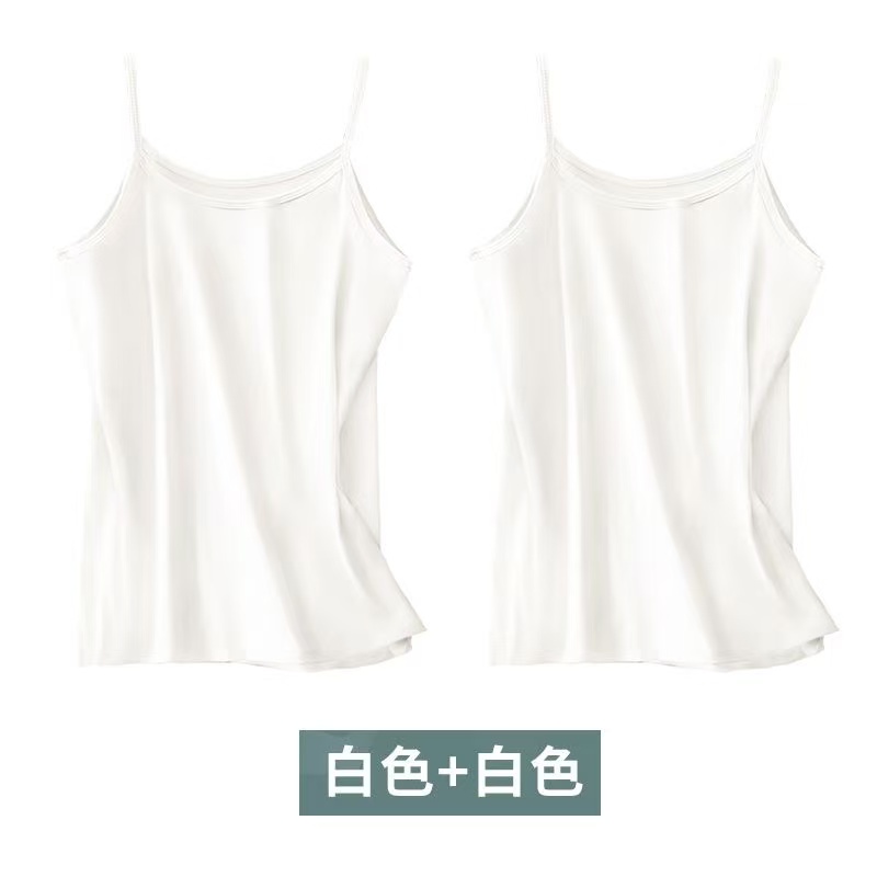 21加绒磨毛带胸垫吊带背心女内搭款文胸一体修身打底短款上衣