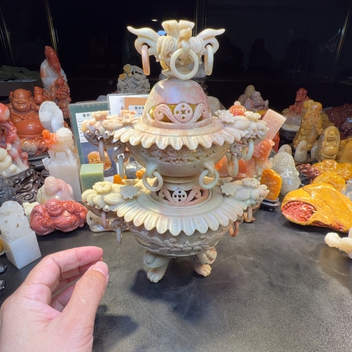 开***心寿山石寿山石大山石