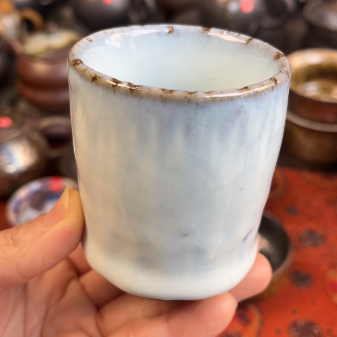 柴烧茶器主人杯杯柴烧