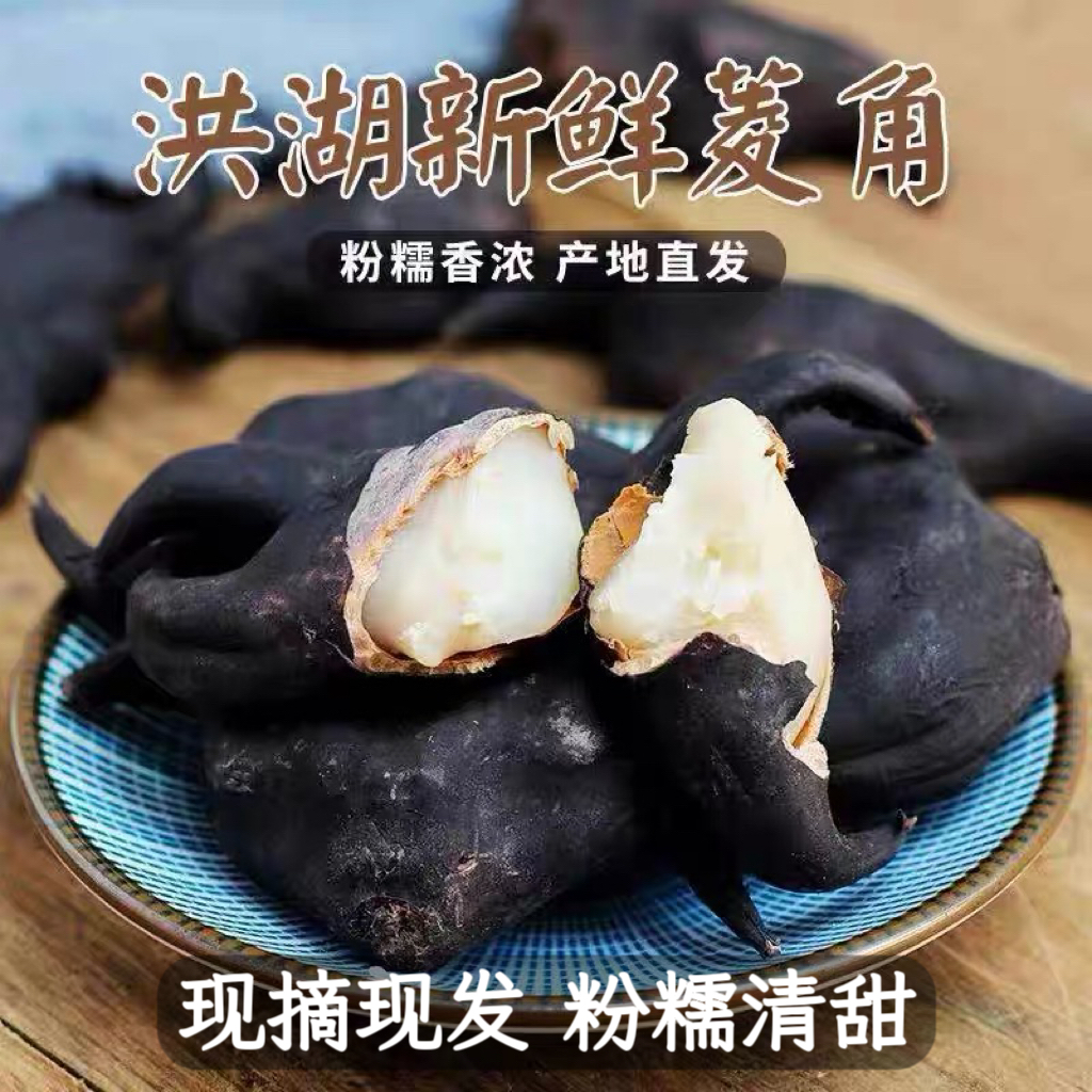 湖北特产洪湖新鲜老菱角现摘现发粉糯清甜应季鲜果3/斤5/斤