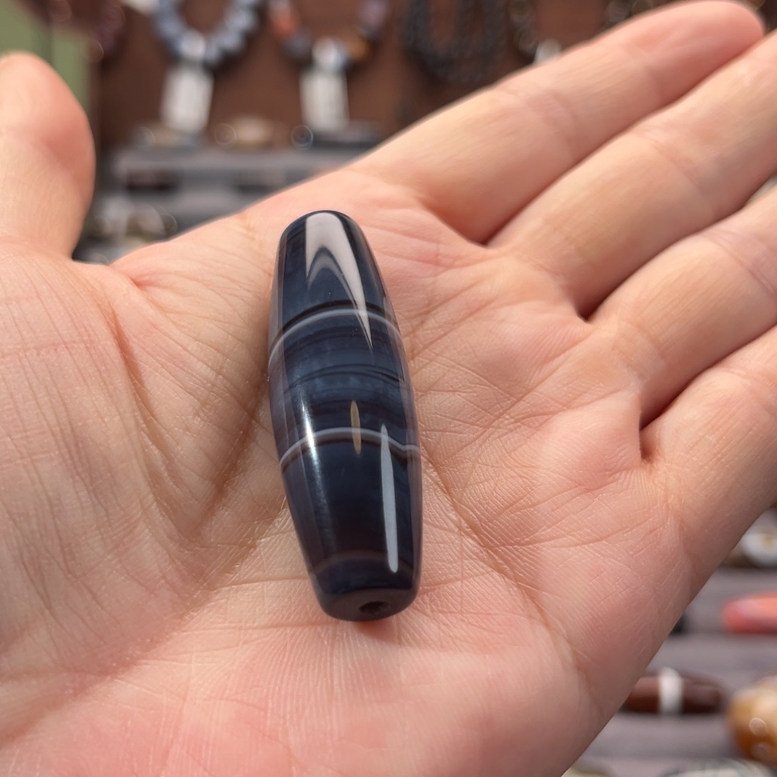 明***玛瑙/玉髓合金颈饰