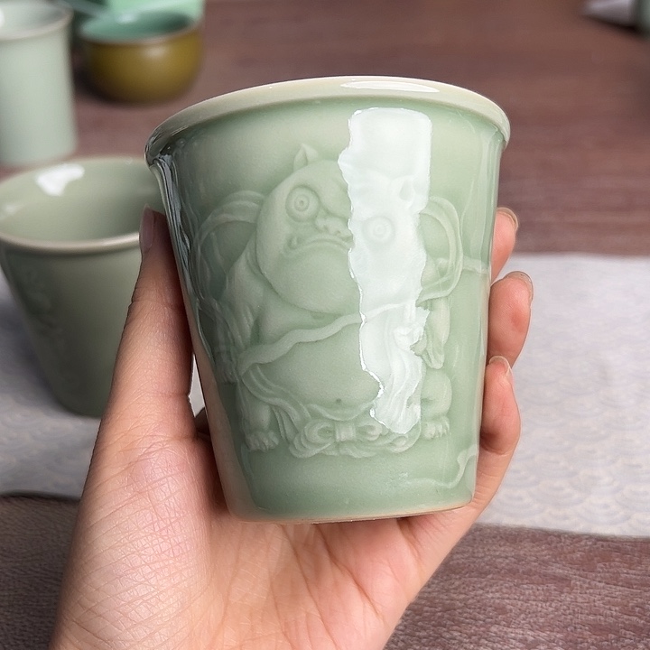 龙泉云间青瓷小米茶器