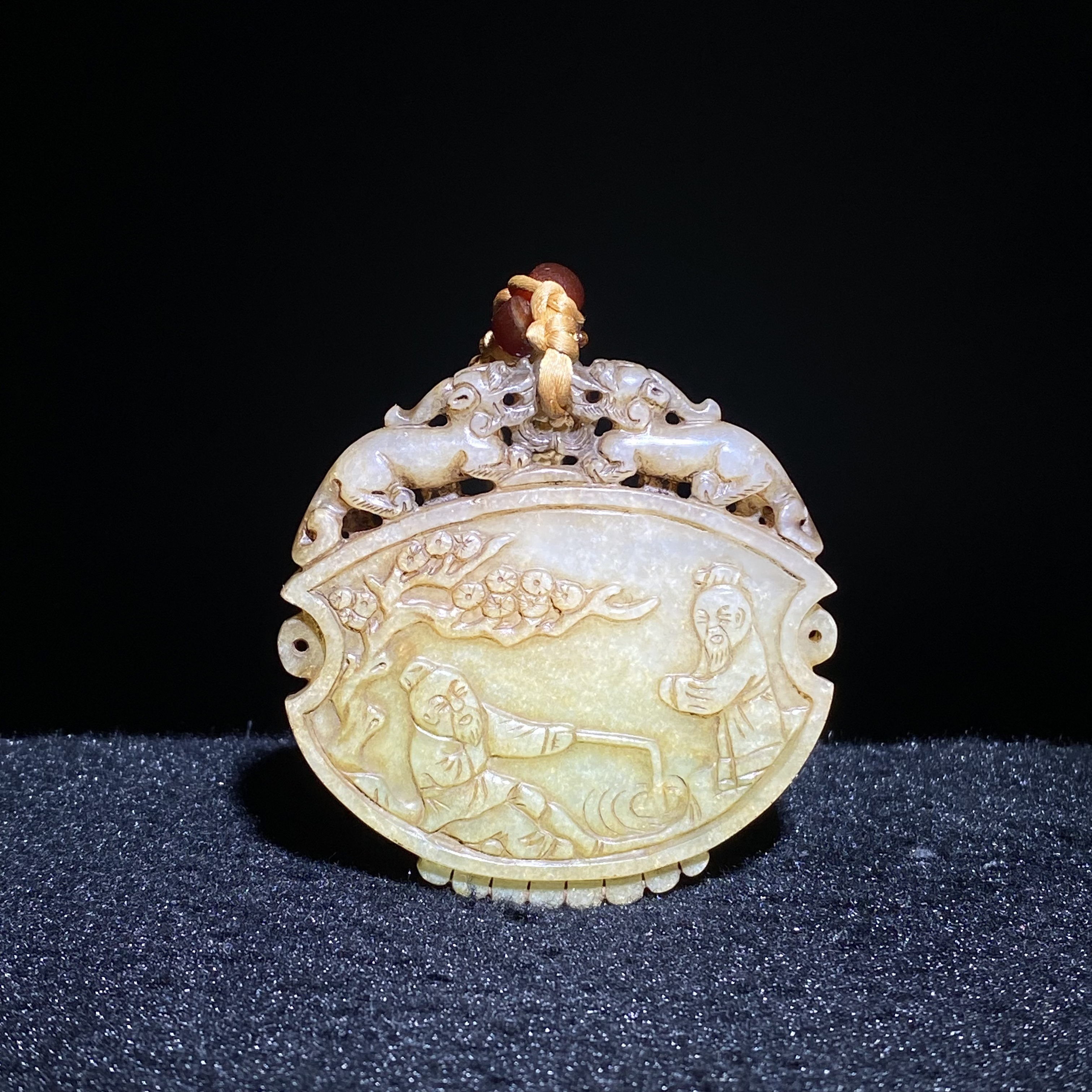 臻藏（8A）和田玉文王渭水拜子牙2501140054