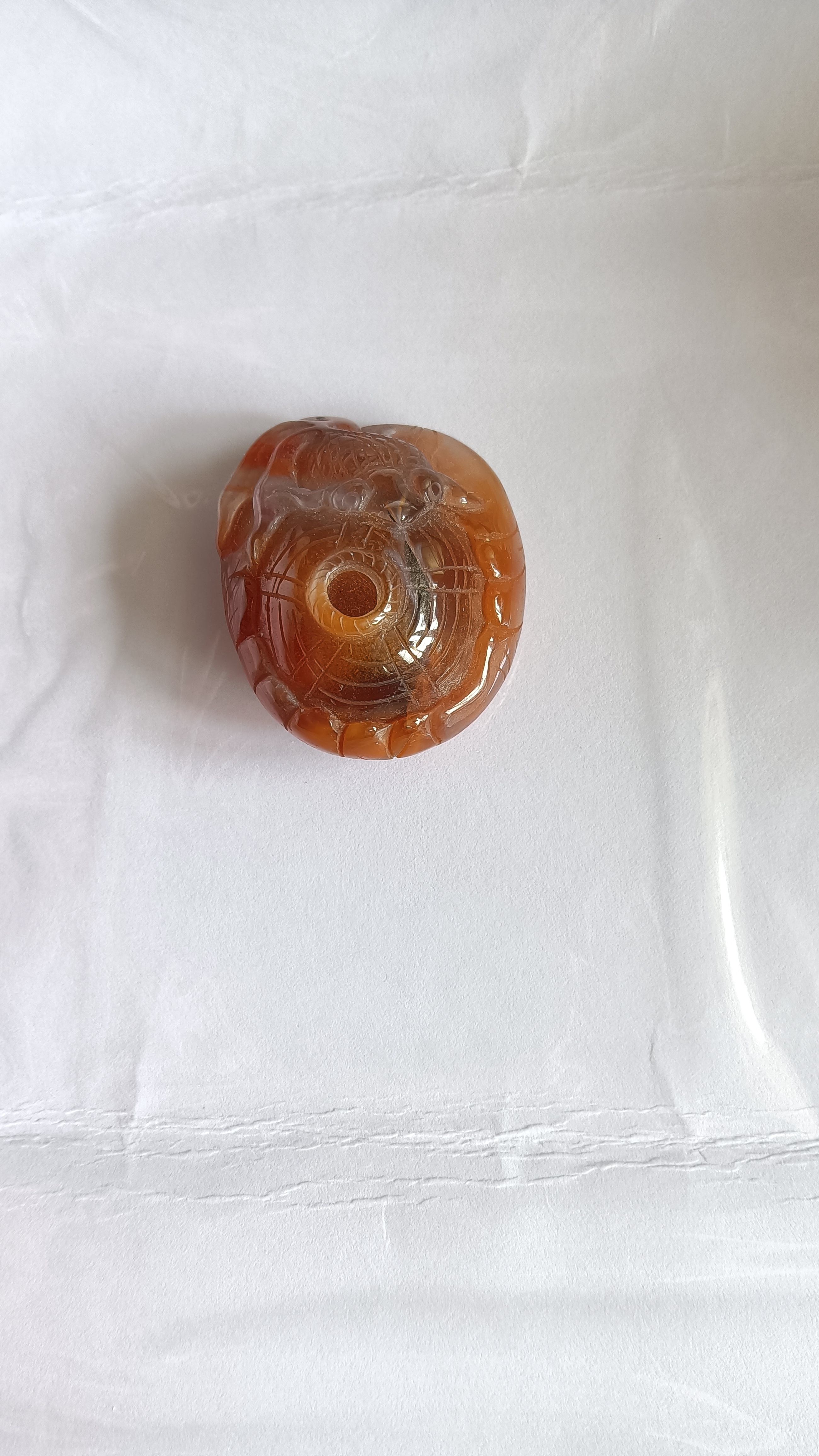 16天然南红玛瑙金鱼满堂33*28*17mm