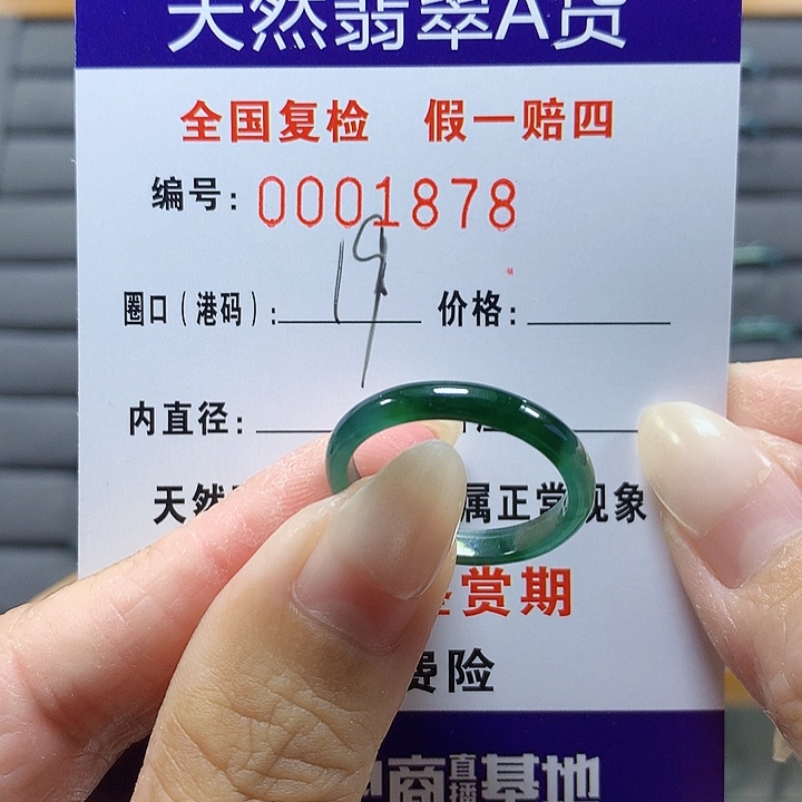 翡翠未镶嵌戒圈1878
