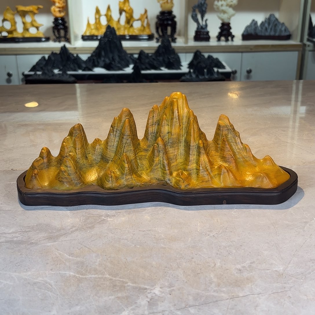 西****陶灵璧石手工雕刻奇石摆件