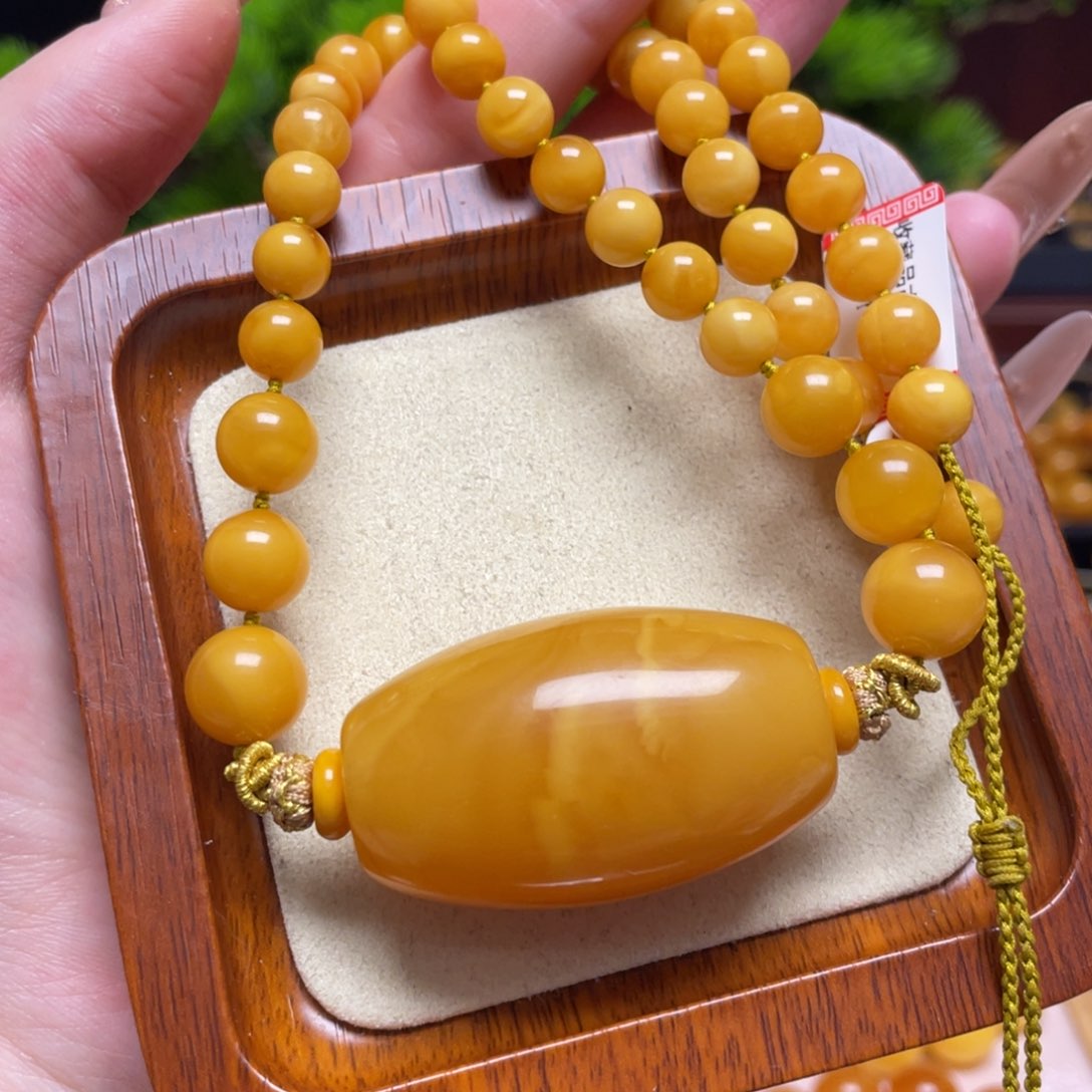 蜜蜡颈饰未镶嵌项链