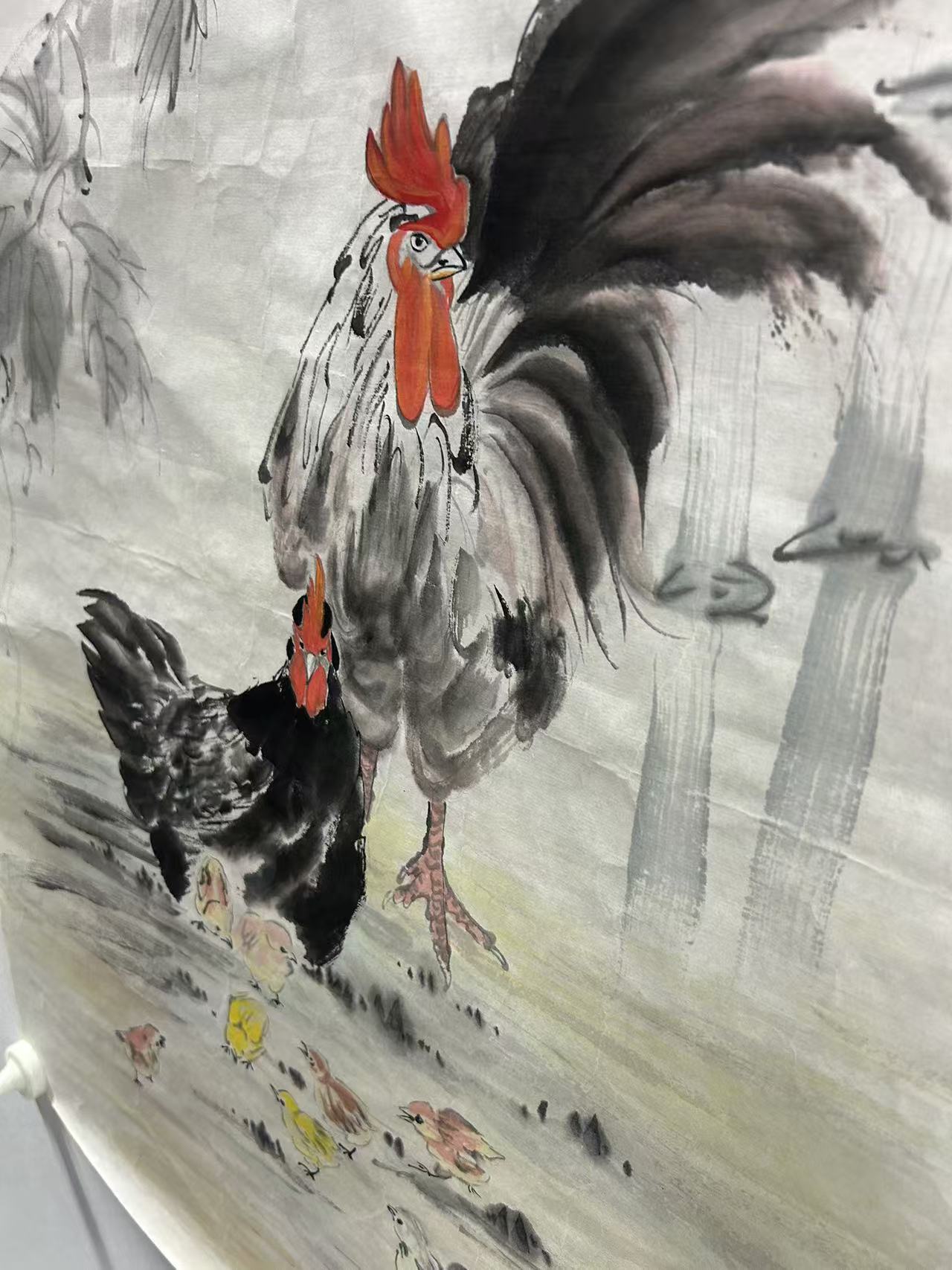 装饰画 鸡 客厅 画芯 宣纸