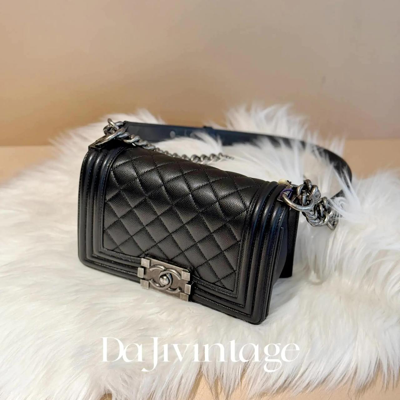 99新 Chanel/香奈儿 大吉中古/香奈儿黑银leboy小号单肩包