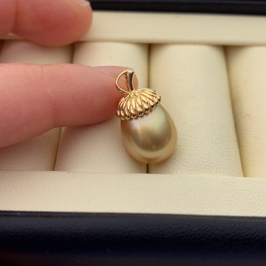 银S925镶嵌吊坠(不含链)海水珍珠