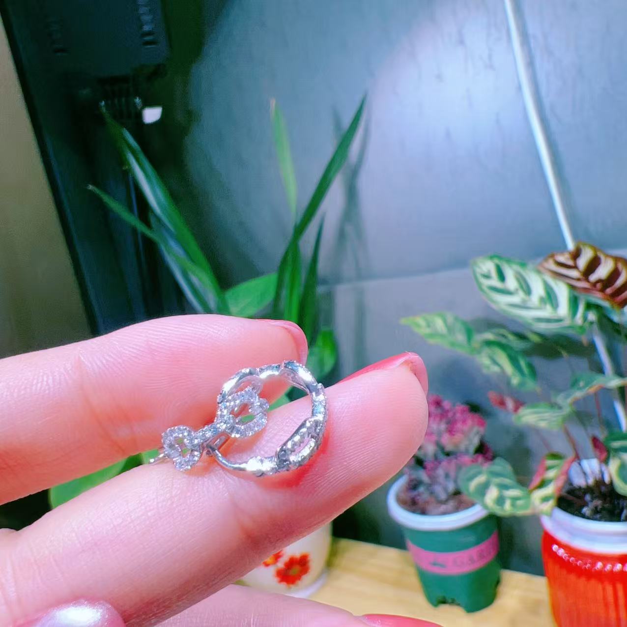 铂金Pt950耳饰    2.95克