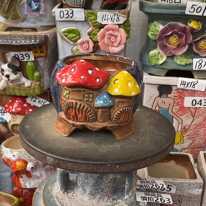 粗陶材质多肉花盆