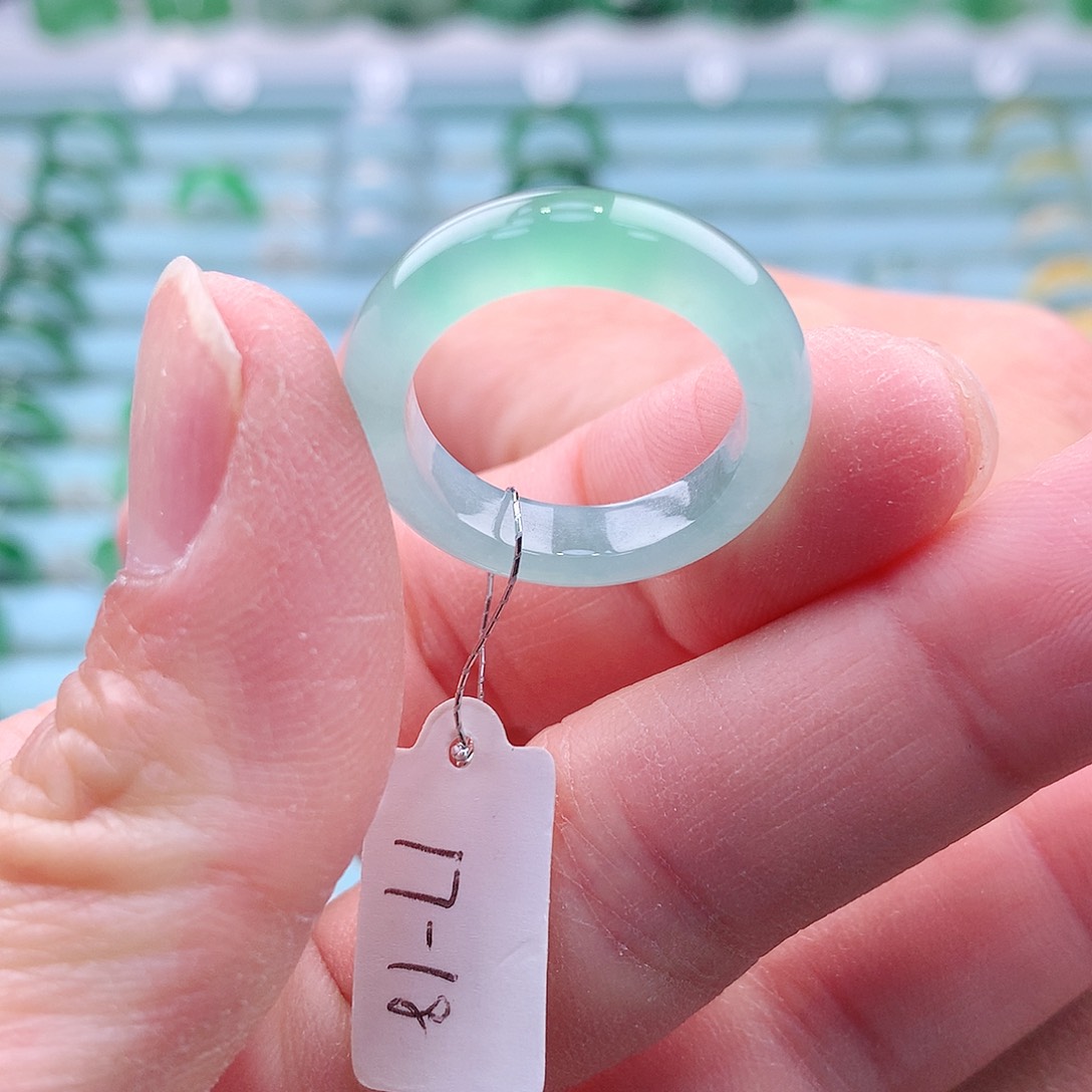 翡翠戒指未镶嵌A货缅甸翡翠