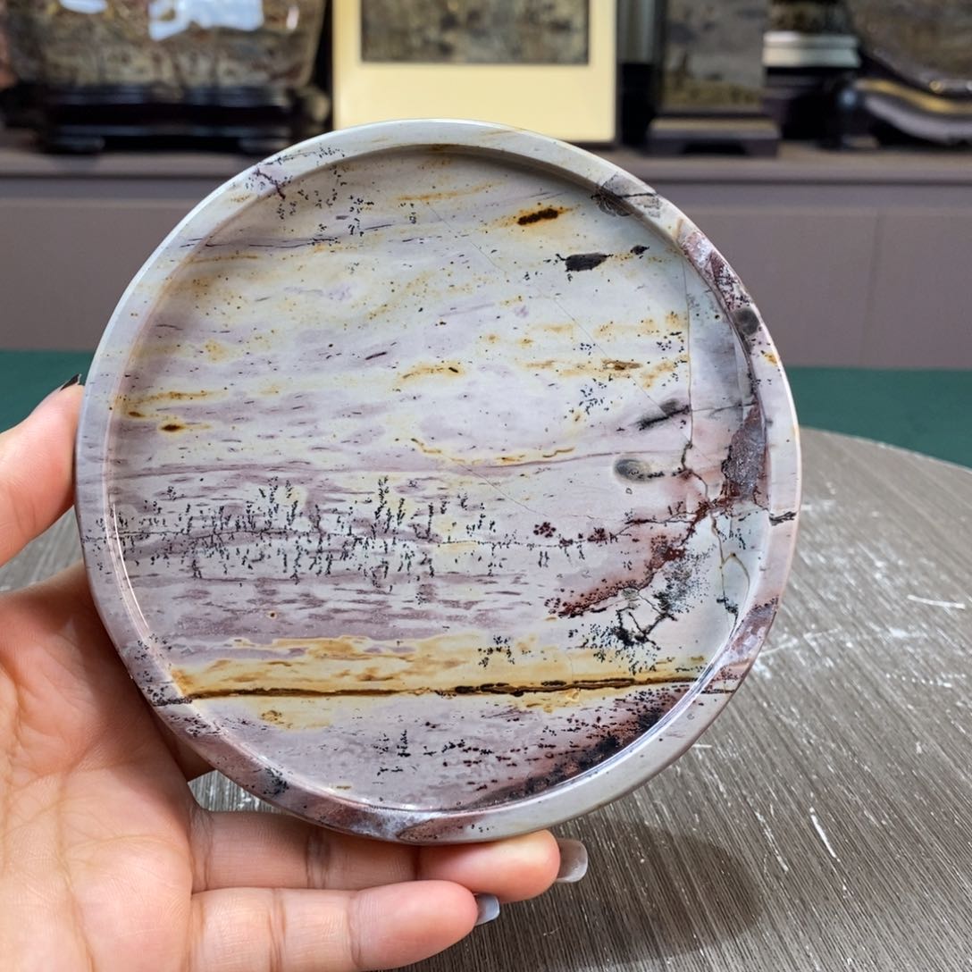 石材广西国画石草花石