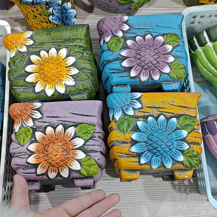 红陶吸水透气的白陶花盆凑满12发货