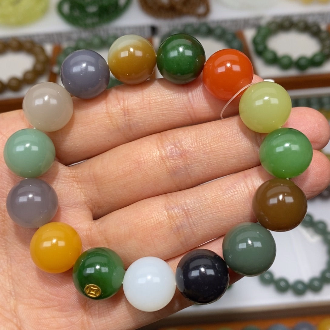 和田玉未镶嵌手串卡14