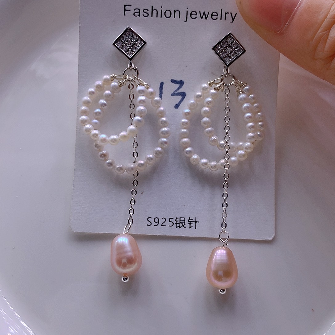 未镶嵌淡水珍珠耳饰