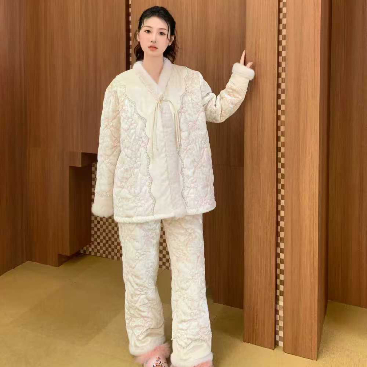 原MU时来运转加厚可外穿家居服