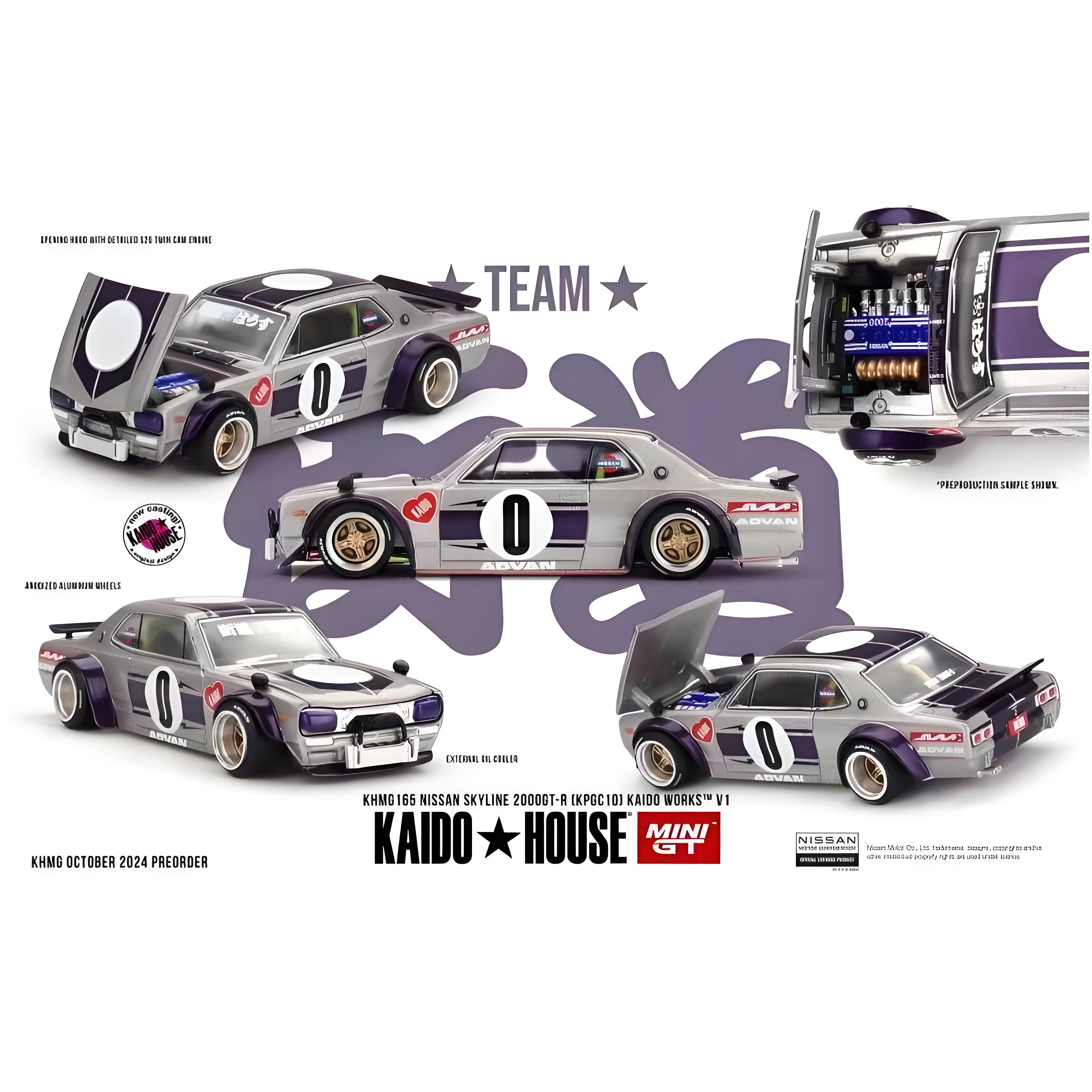 KAIDO HOUSE+MINIGT 1:64 日产 Skyline 2000GT-RKPGC10 合金车模