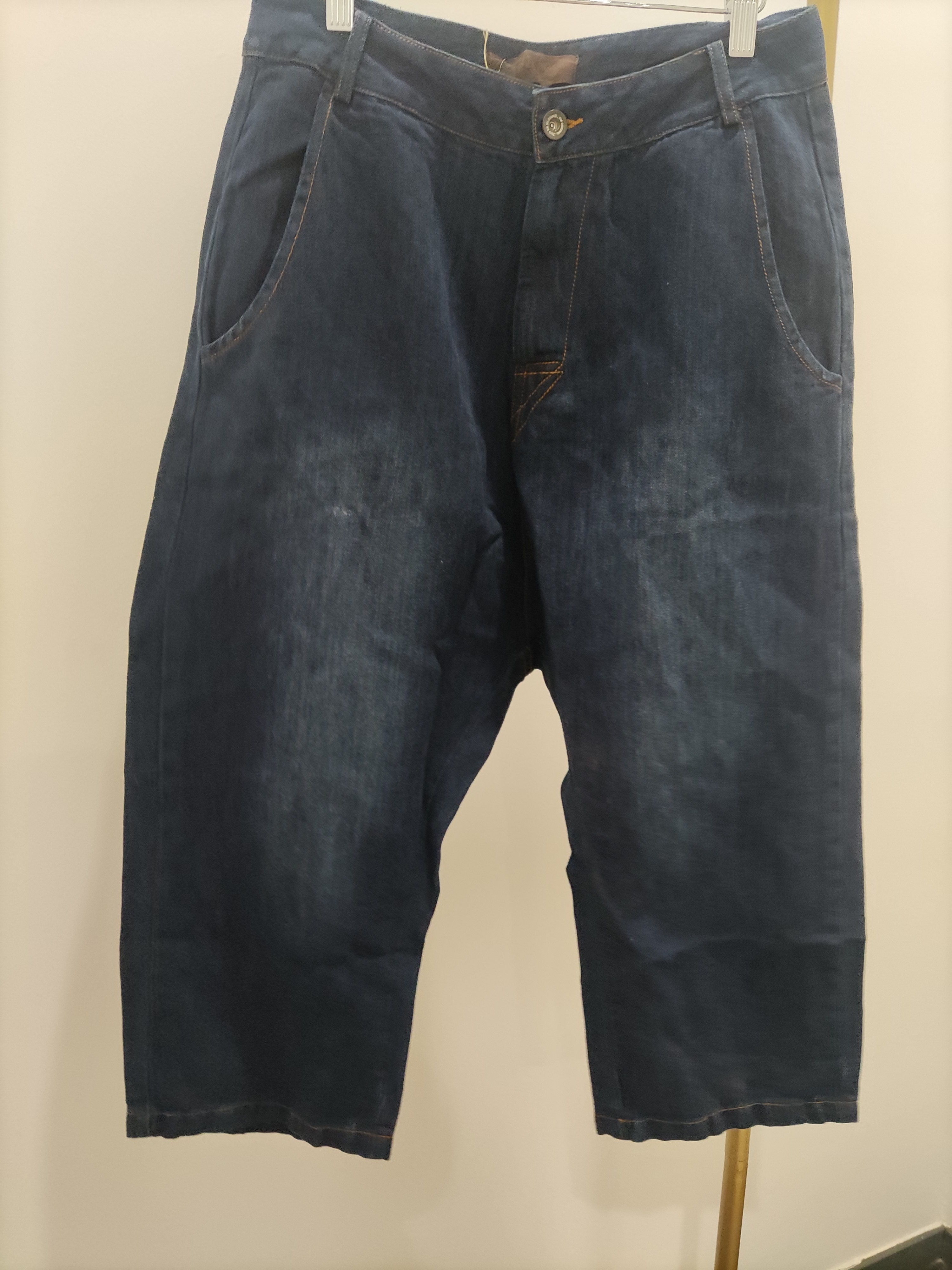 左岸迷香秋冬季牛仔蓝色牛仔裤阔腿Z21SS3042