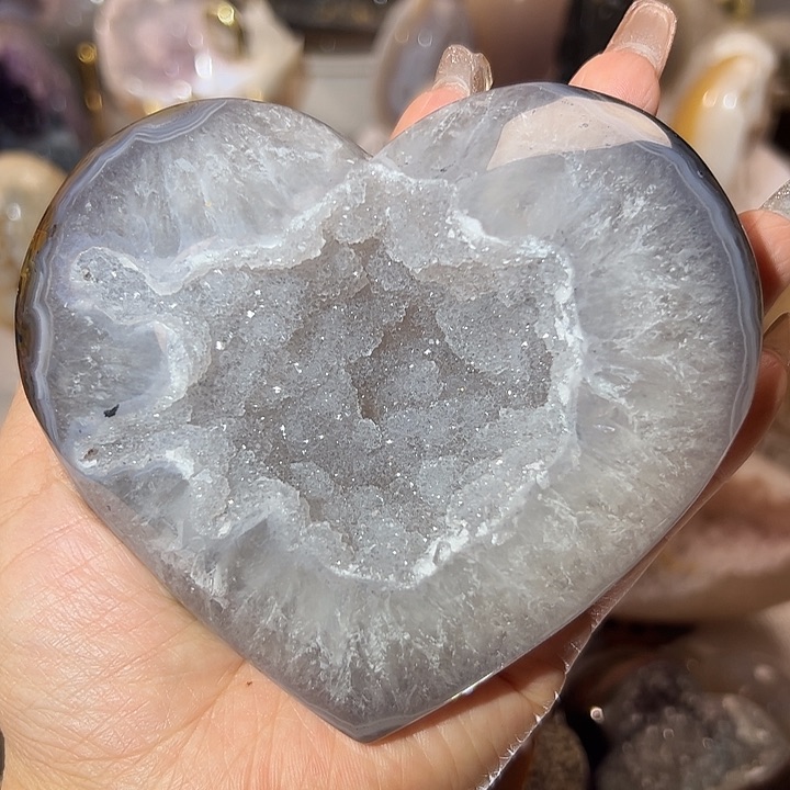 玛瑙/玉髓无未镶嵌孙****活大号爆晶晶爱心