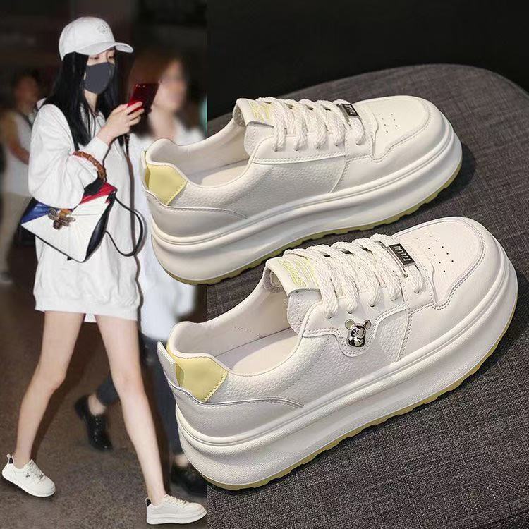 板鞋小清新 小白鞋女厚底增高4厘米 透气百搭运动鞋5057韩版春季
