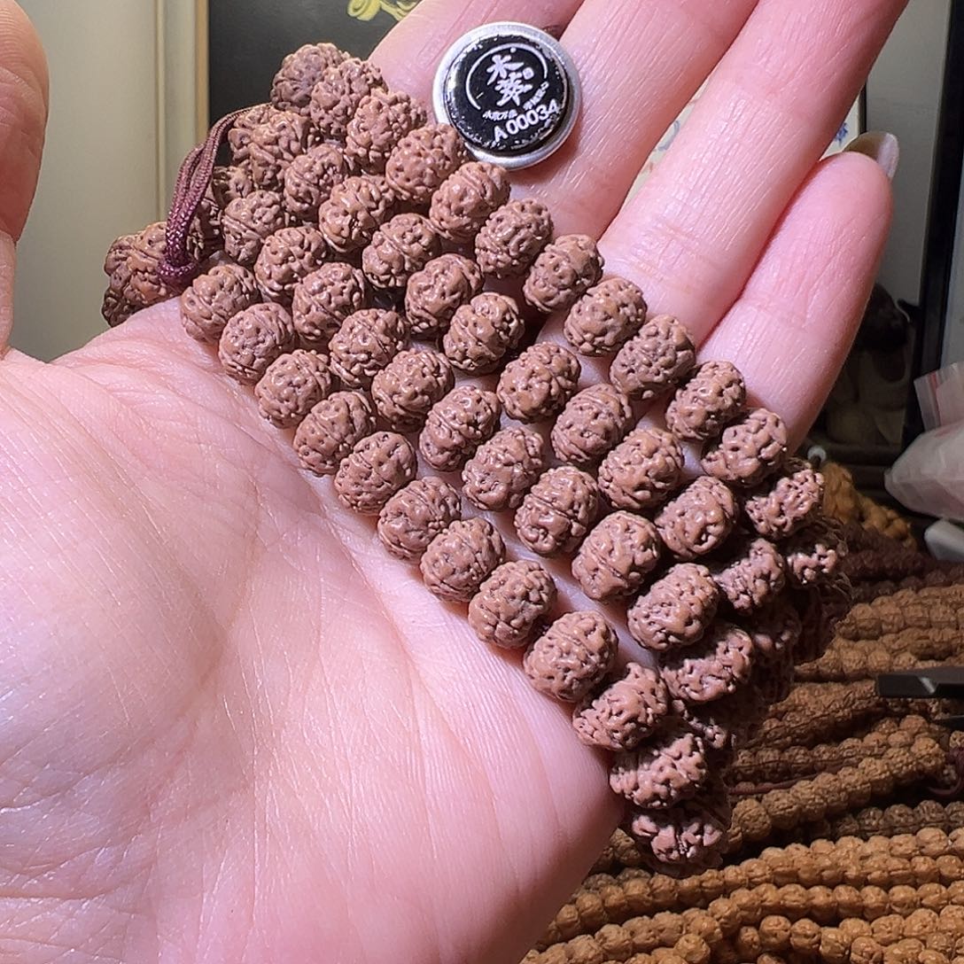 大***花手串金刚菩提年终福利刹车片平细9MM108长串