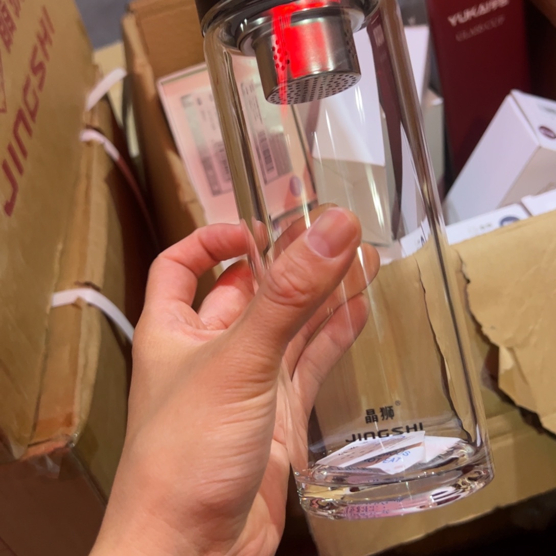 晶单层烫手玻璃杯500黑色哑光