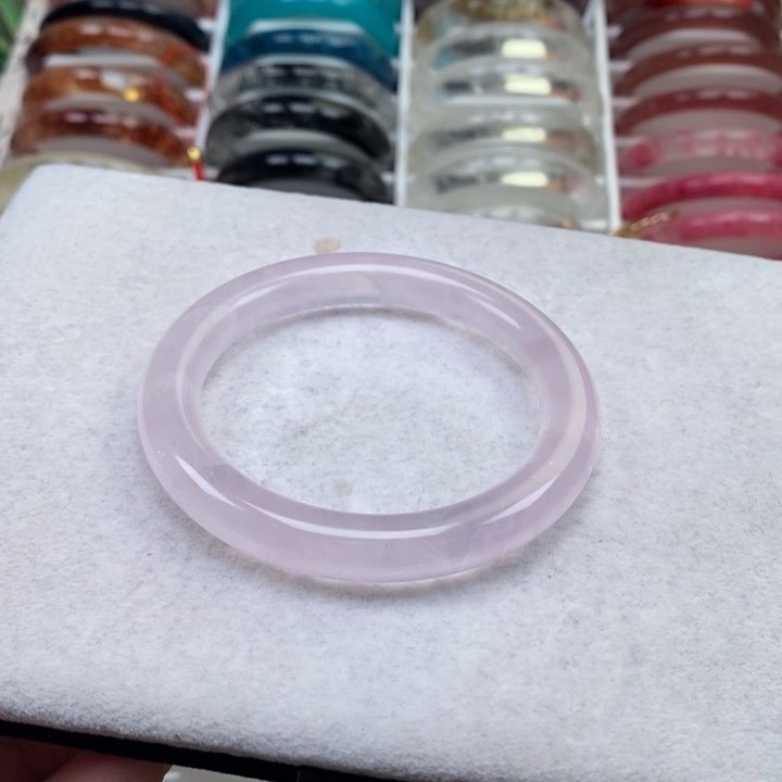 未镶嵌手镯水晶圆条马粉54.5