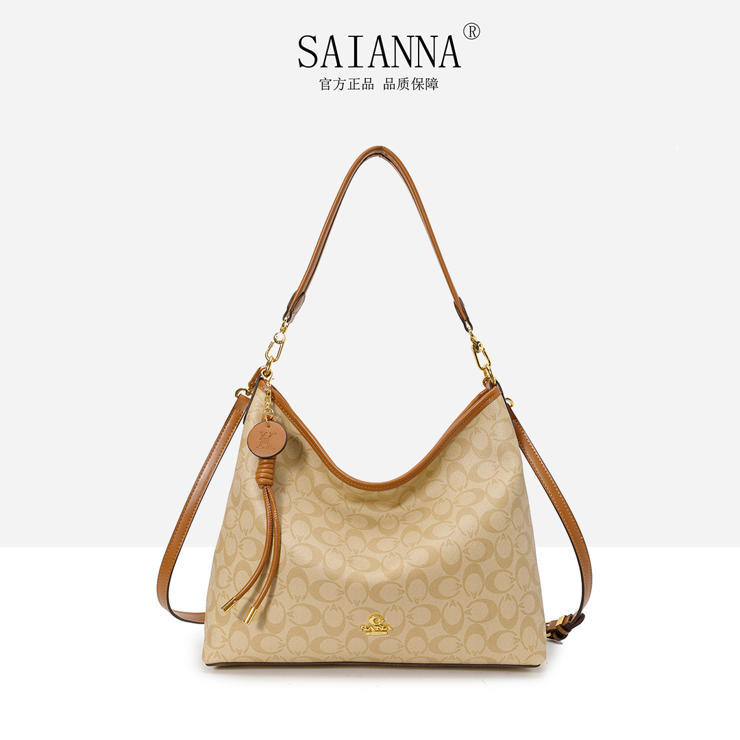 【SAIANNA/赛安娜】经典复古百搭单肩斜跨包-1034