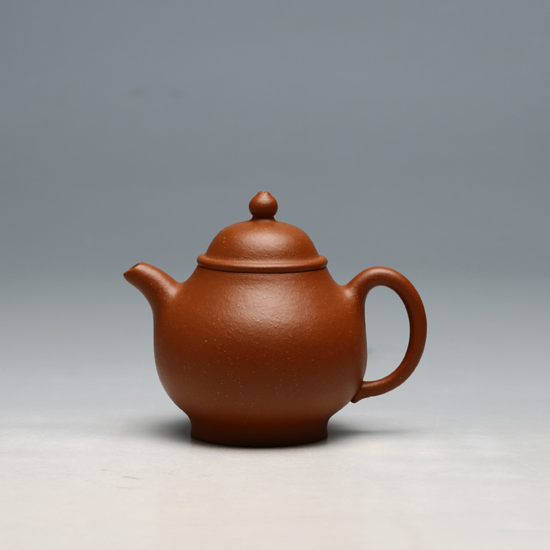 茶壶 摹古高手董永君 纯全手工 160CC朱泥潘壶明理茶艺 宜兴紫砂